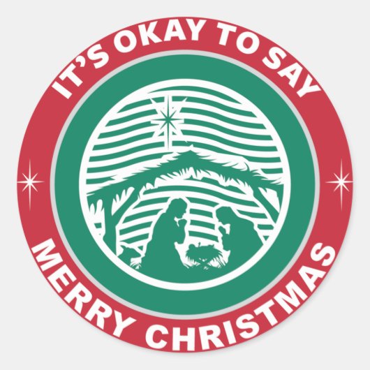 Sticker Rond C'est bon de dire Joyeux Noël (Devant)