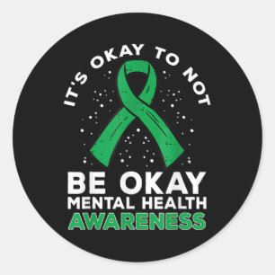 Sticker Rond C'Est Bon De Ne Pas Être D'Accord Chemise Mental H