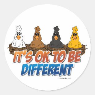 Sticker Rond C'est bon d'être différent