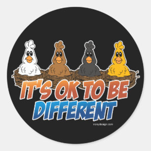 Sticker Rond C'est bon d'être différent