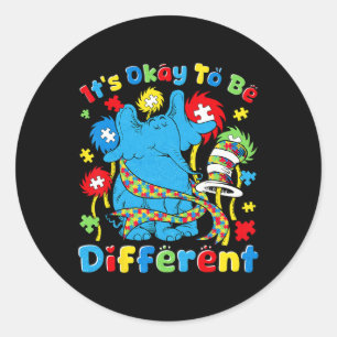 Sticker Rond C'est bon d'être un éléphant de Sensibilisation su