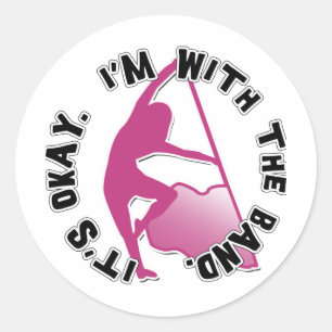 Sticker Rond C'est bon, je suis avec le groupe