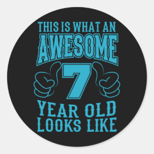 Sticker Rond C'EST CE QUI EST UN ÉNORME 7ème anniversaire de 
