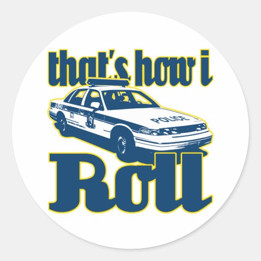 Sticker Rond C'est comme ça que j'appelle la police (Devant)