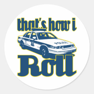 Sticker Rond C'est comment je roule la police