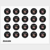 Sticker Rond C'est dangereux d'y aller seul ! Prenez Ce Cerveau (Feuille)