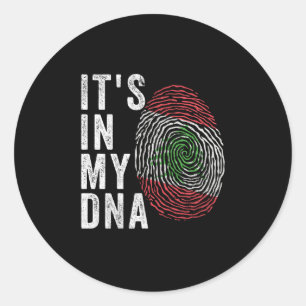Sticker Rond C'est dans mon ADN - drapeau du Liban