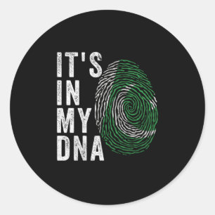 Sticker Rond C'est dans mon ADN - Drapeau du Pakistan