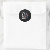 Sticker Rond C'est dans mon ADN - Drapeau République Dominicain (Sac)