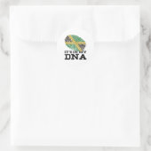 Sticker Rond C'Est Dans Mon Adn Jamaïcain Drapeau Drapeau Cadea (Sac)