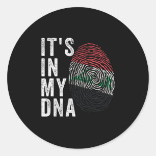 Sticker Rond C'est dans mon ADN - Le drapeau irakien