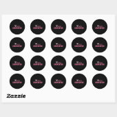 Sticker Rond C'est dans mon Dna Dminton Shuttle Racket Dminton (Feuille)