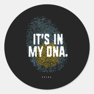 Sticker Rond C'Est Dans Mon Dna Palau Drapeau Les Racines Palau