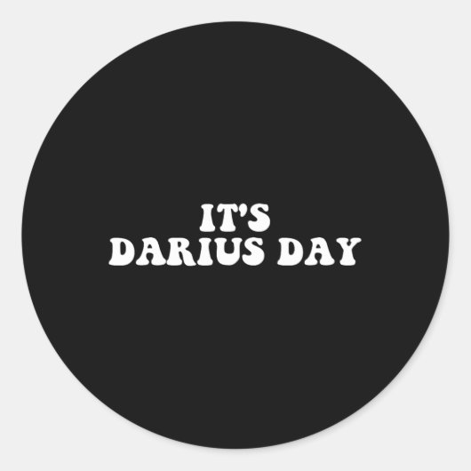 Sticker Rond C'est Darius Day Funny Meme (Devant)