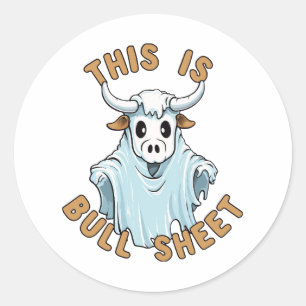 Sticker Rond C'est de la merde - drôle de feuille de boo