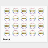 Sticker Rond C'est des quadruplets ! (Feuille)