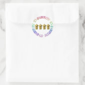 Sticker Rond C'est des quadruplets ! (Sac)
