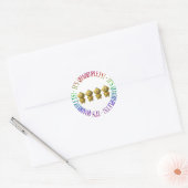 Sticker Rond C'est des quadruplets ! (Enveloppe)