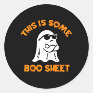 Sticker Rond C'est du papier de Boo cool fantôme drôle Hallowee