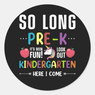 Sticker Rond C'est fini la maternelle, j'arrive en pré-maternel