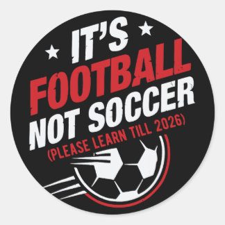 Sticker Rond C'est Footll pas football (s'il vous plaît Apprene