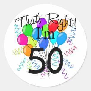 Sticker Rond C'est juste que j'ai 50 ans - anniversaire