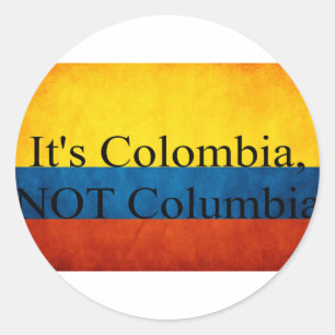 Sticker Rond C'est la Colombie, PAS la Colombie