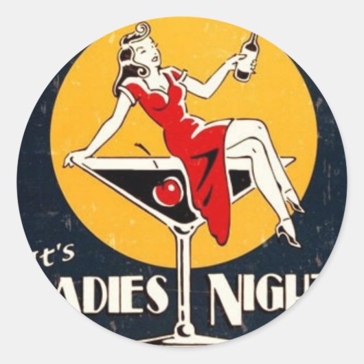 Sticker Rond C'est la Nuit des Dames ! (Devant)