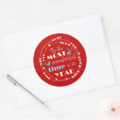 Sticker Rond C'est la période des Fêtes la plus merveilleuse de (Enveloppe)
