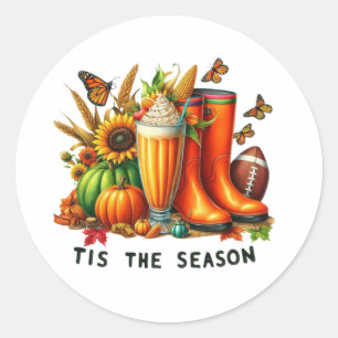 Sticker Rond C'est la saison