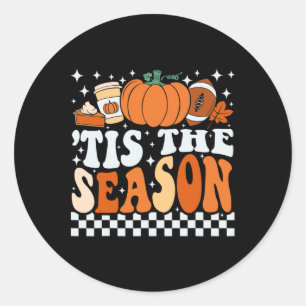 Sticker Rond C'Est La Saison Café Citrouille Spice Football Chu