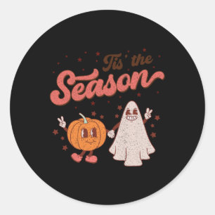 Sticker Rond C'Est La Saison Citrouille Épice Automne Boo Hall