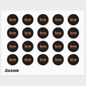 Sticker Rond C'Est La Saison Citrouille Leaf Latte Fall Thanksg (Feuille)