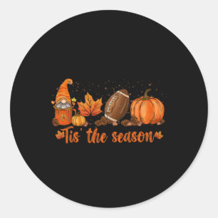 Sticker Rond C'Est La Saison Citrouille Leaf Latte Fall Thanksg