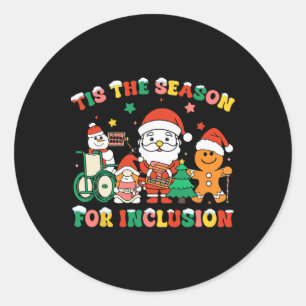 Sticker Rond C'est la saison de l'inclusion Thérapeute en ortho
