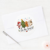 Sticker Rond C'est la saison de Noël (Enveloppe)