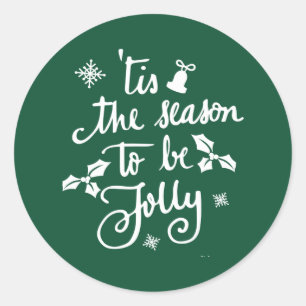 Sticker Rond c'est la saison pour être joyeux