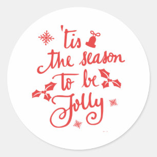 Sticker Rond c'est la saison pour être joyeux