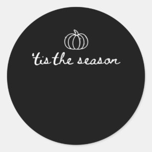 Sticker Rond C'est la saison Pumpkin automne Thanksgiving