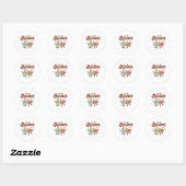 Sticker Rond C'est la saison Style créatif Design mignon (Feuille)