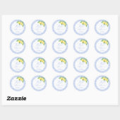 Sticker Rond C'est l'Amour Lemon Italian Carrelage Bleu Baby Sh (Feuille)