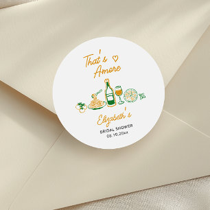 Sticker Rond C'est l'Amour Nourriture Italienne Rustique pour E