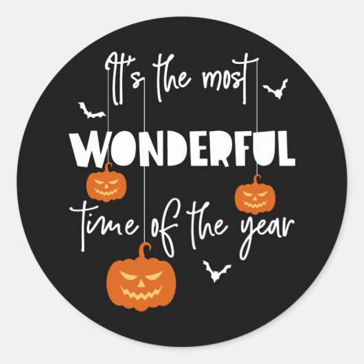 Sticker Rond C'est le Citrouille le plus merveilleux de l'année (Devant)