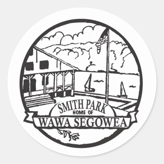 Sticker Rond C'est le logo officiel de Smith Park ! (Devant)