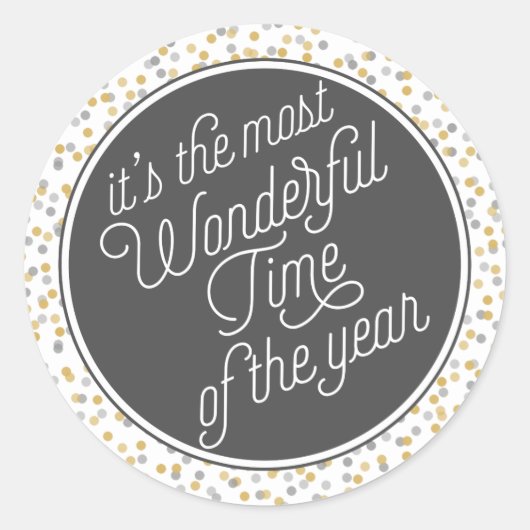 Sticker Rond C'est le moment le plus merveilleux de l'année (Devant)
