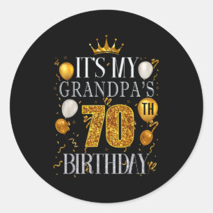 Sticker Rond C'est les 70 ans de mon grand-père Joyeux Annivers