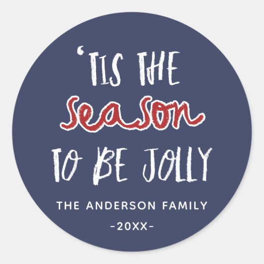 Sticker Rond 'C'est les saisons Noël (Devant)