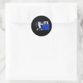 Sticker Rond C'est l'heure du jeu - Baseball (Sac)