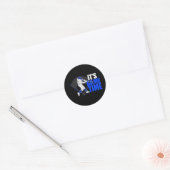 Sticker Rond C'est l'heure du jeu - Baseball (Enveloppe)