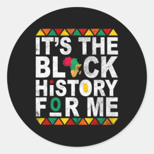 Sticker Rond C'est l'histoire noire pour moi Mois de l'histoire